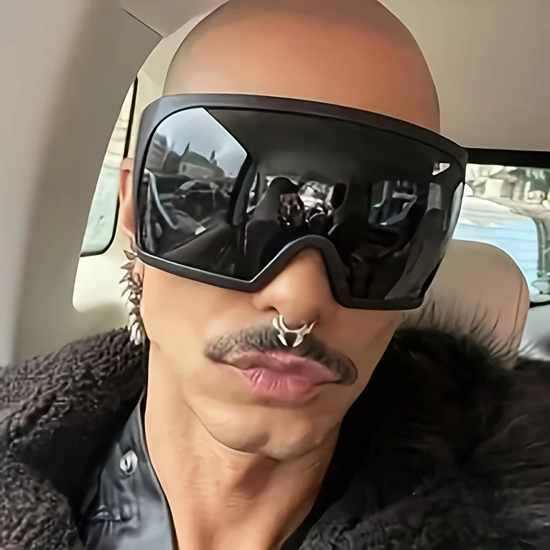 Outdoor Sport Activity - Oversized Sunglasses Men Wrap Anti Wind