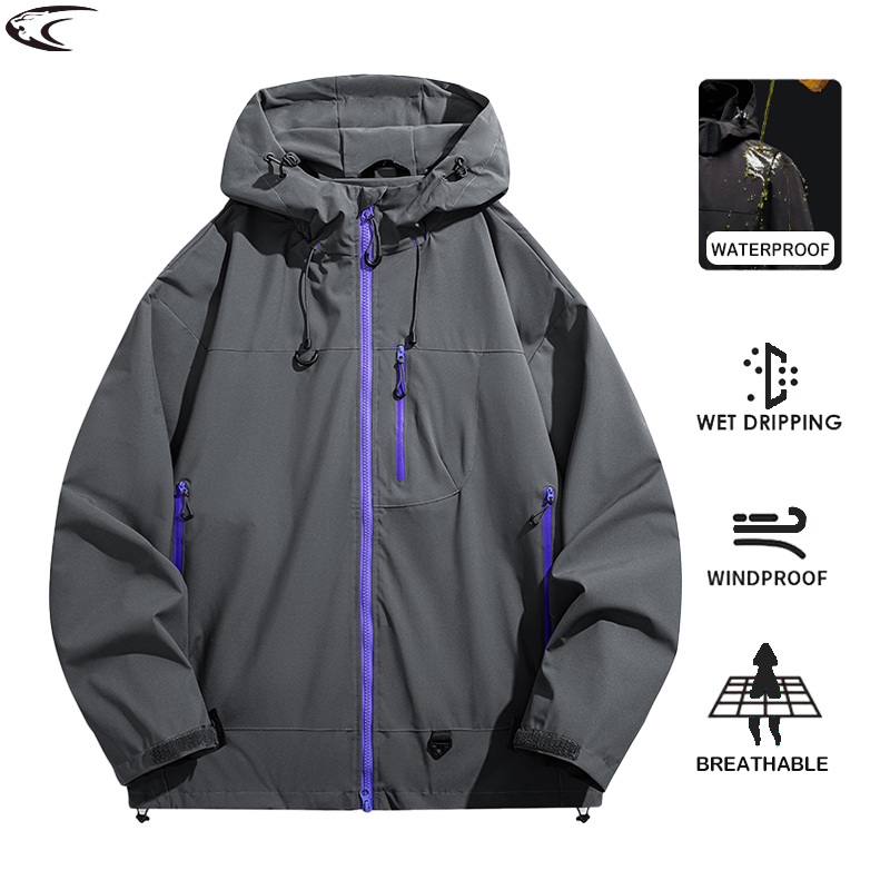 Outdoor Sport Waterproof Jacket - LNGXO Men Women Waterproof Hiking Jacket