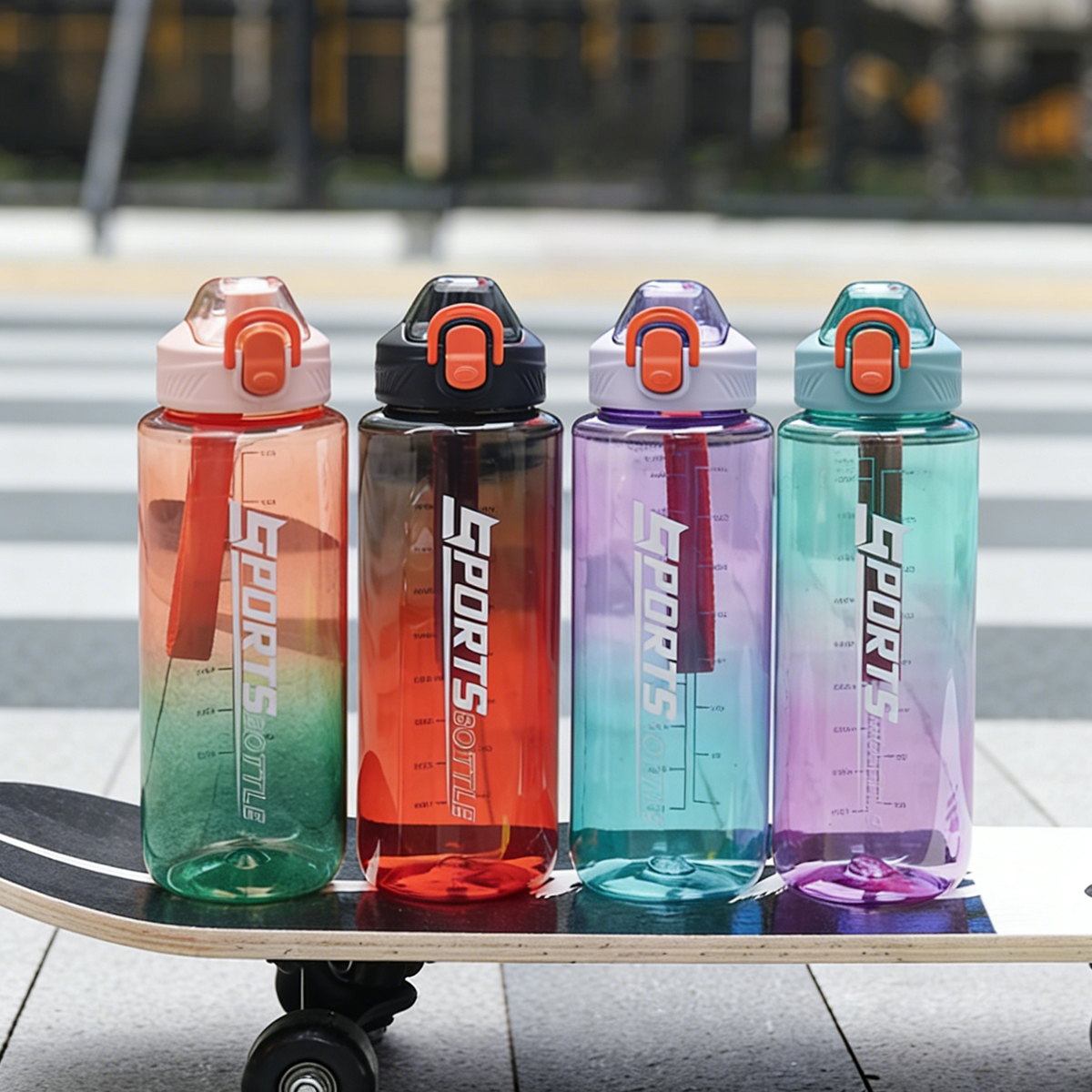 Outdoor Sport Field - 1pc 100ml/32oz gradient sports plastic water