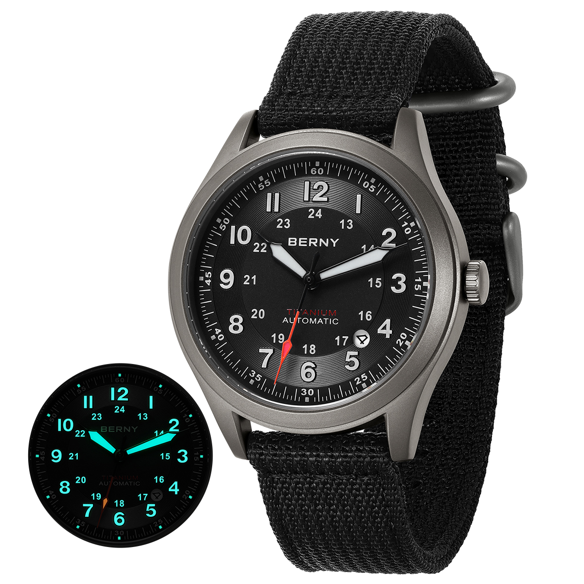 Outdoor Sport Field - BERNY Titanium Automatic Men's Field Watches