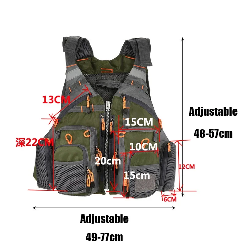 Adjustable Fishing Vest Breath - Outdoor Sport Waterproof Jacket avis et prix