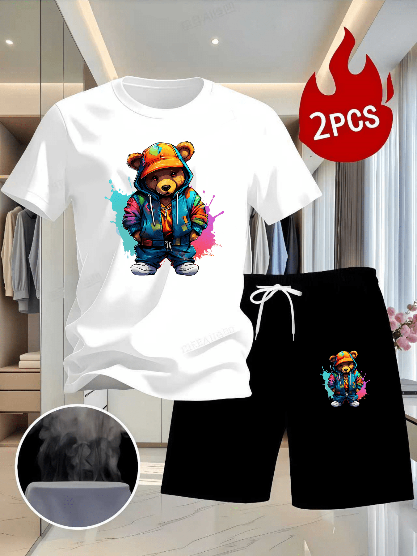 Men Summer 2Pcs High Street Tr - Outdoor Sport Leisure avis et prix
