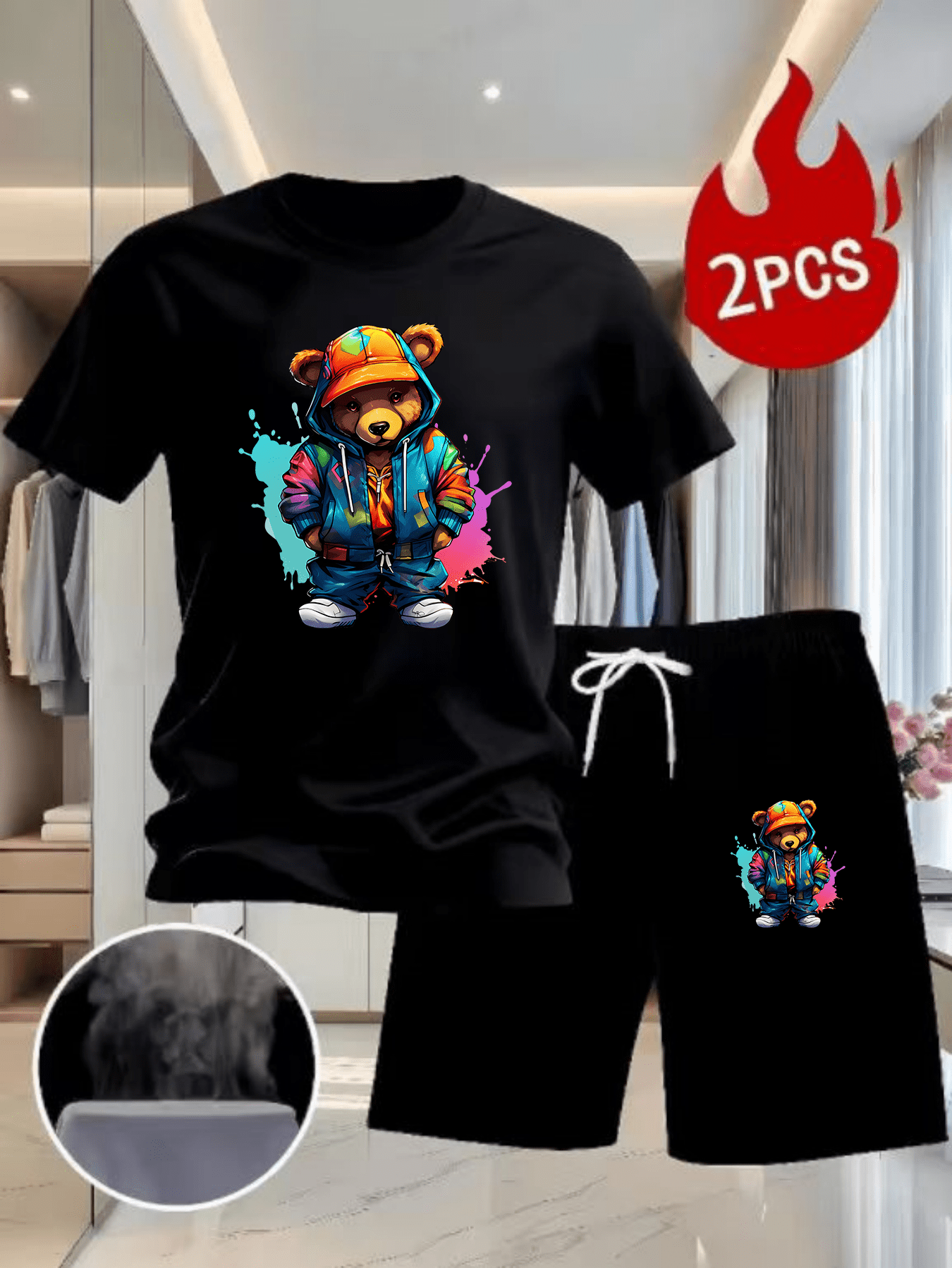 Men Summer 2Pcs High Street Tr - Outdoor Sport Leisure avis et prix