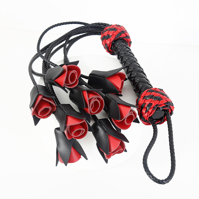 64.5cm Leather Handle Rose Top - Riding Crop Dressage avis et prix