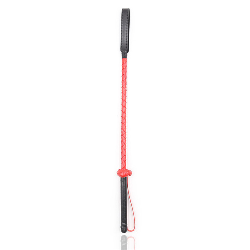 56cm Red and Black Leather Lon - Riding Crop Dressage avis et prix