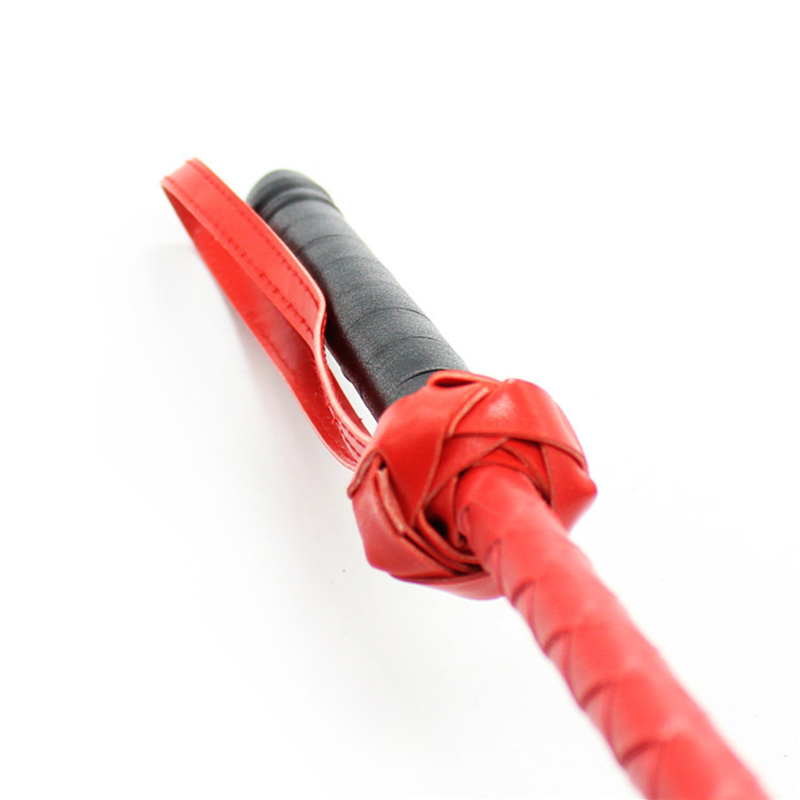 56cm Red and Black Leather Lon - Riding Crop Dressage avis et prix