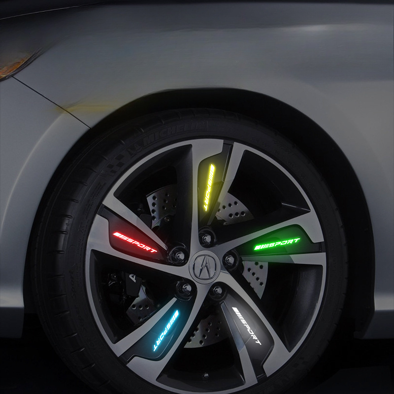 4Pcs Universal Reflective Rim  - Outdoor Sport Logo avis et prix