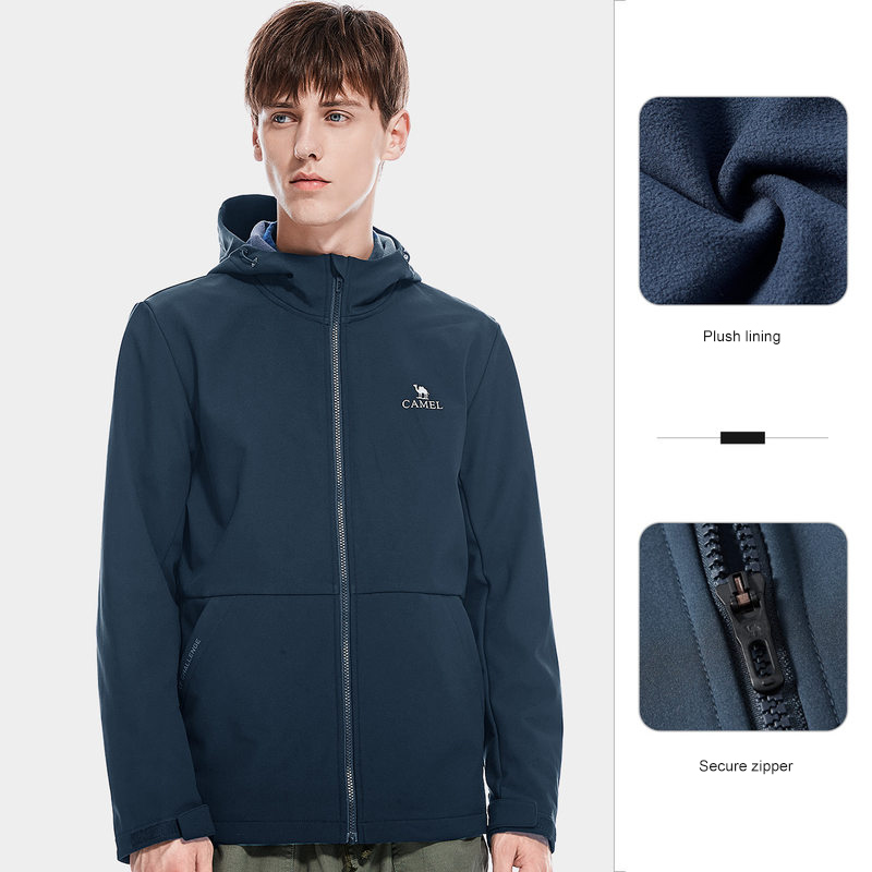 GOLDEN CAMEL Men's Fleece Jack - Outdoor Sport Waterproof Jacket avis et prix