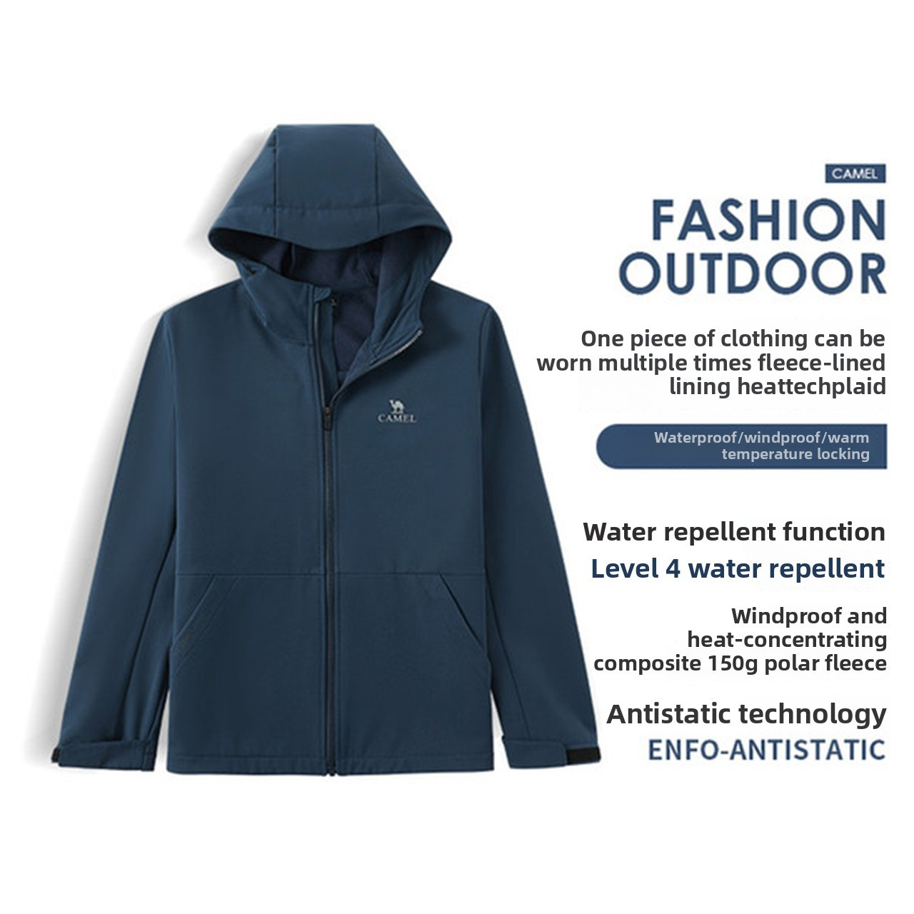 GOLDEN CAMEL Men's Fleece Jack - Outdoor Sport Waterproof Jacket avis et prix