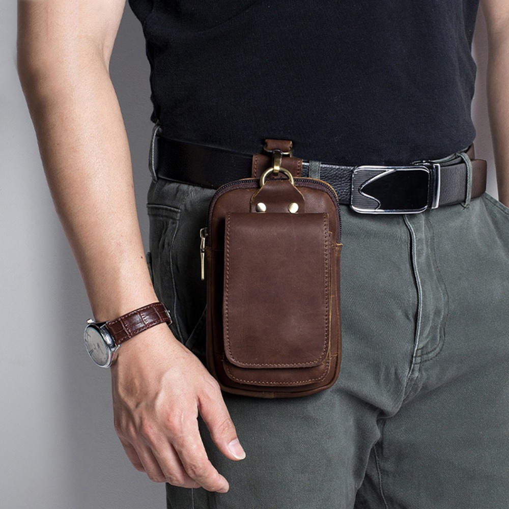 Vintage Cow Leather Belt Bag P - Outdoor Sport Bag avis et prix