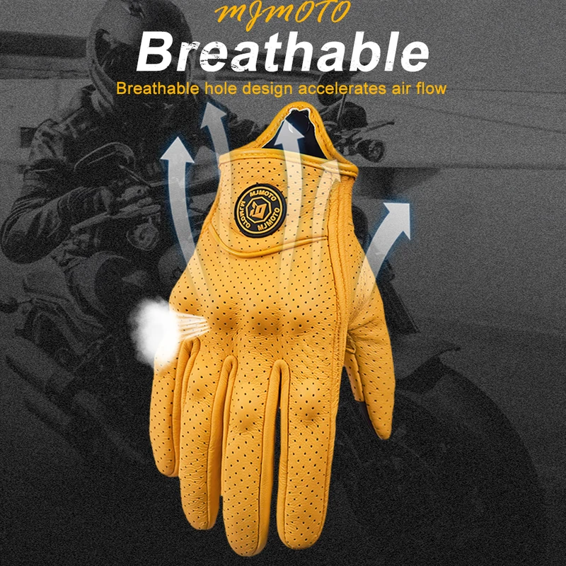 MJMOTO New Yellow Retro Motorc - Horse Riding Glove avis et prix