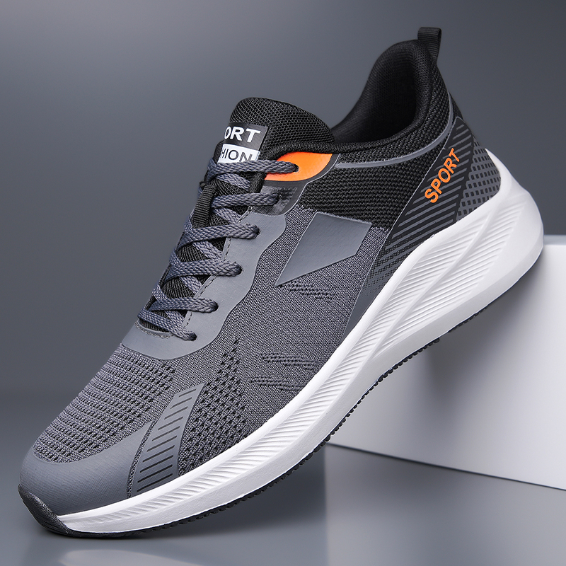 Men Grey Black Mesh Running Sn - Outdoor Sport Logo avis et prix